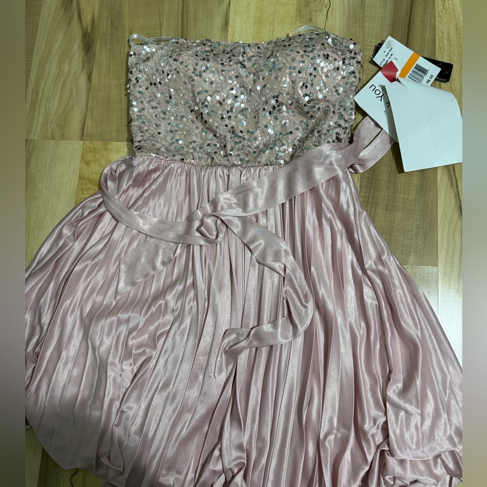 Elegant Pink Sequin Kids Dress